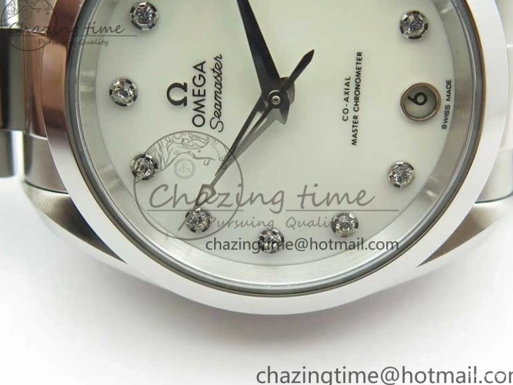 0512 Flexible Aqua Terra 150M 34mm Ladies SS VSF 1:1 Best Edition White MOP Dial Diamonds Markers on SS Bracelet A 7930